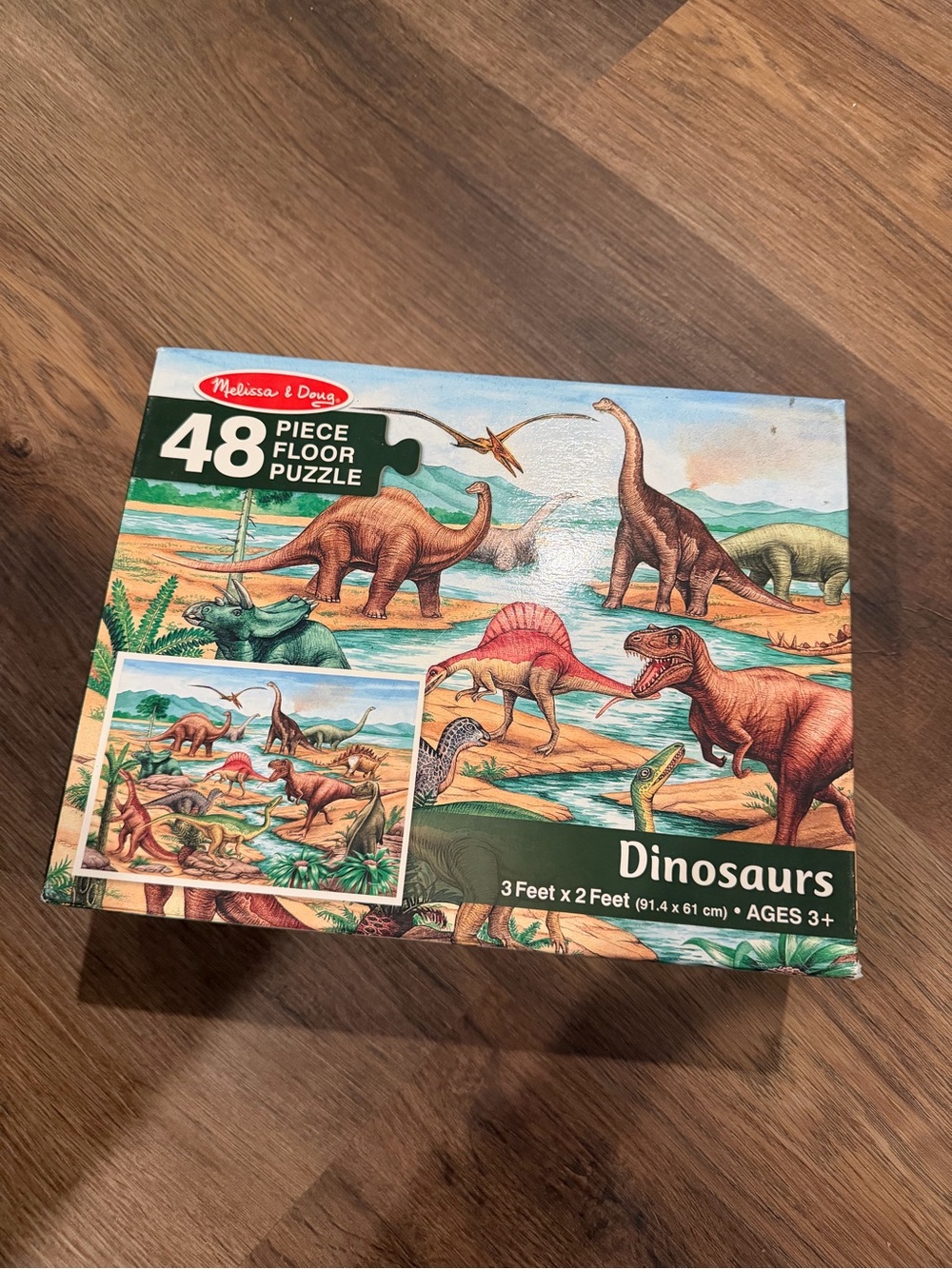 Melissa & Doug Dinosaurs Floor Puzzle - Green and Brown Artwork